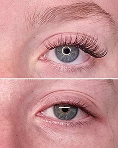 Dramatic before-and-after comparison of classic eyelash extensions by Diamond Eyelash Extensions, showcasing the transformative power of lash enhancements | Melbourne